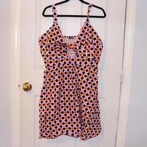 Bright poke dot dress